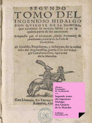 cover image of Segundo tomo del Ingenioso Hidalgo don Quijote de la Mancha
